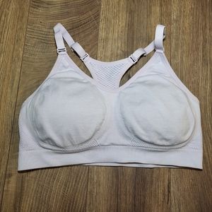 Athletic Works White Racer Back Bra Size L-XL
